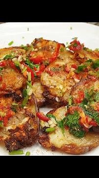 Crispy Smashed Potatoes In Air Fryer With Chimichurri Sauce Recipe