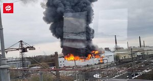 A factory producing electronics for the Russian army caught fire in Novosibirsk – video