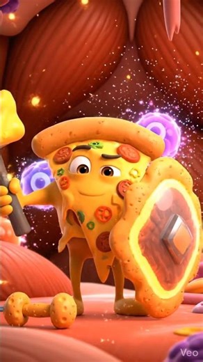 Talking Pizza Inside Human Body | 3D Animated Food Hero | Fun Hindi Cartoon