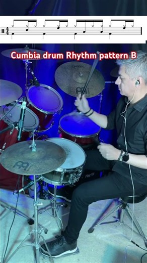Cumbia drum Rhythm pattern B #drums #cumbia