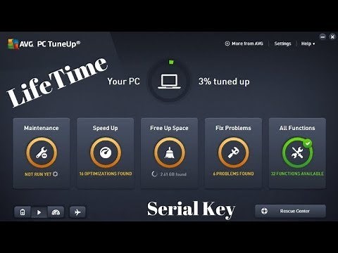 AVG PC Tuneup 2018 With Lifetime Serial Key (Updated Version)