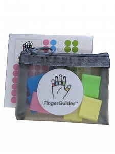 Fingerguides™ Typing Aid Kit – Color-coded Finger Sleeves & Keyboard Stickers - Etsy