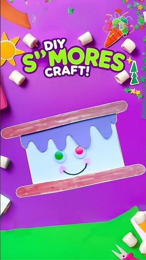 DIY Smores Craft 🍪 | Easy Marshmallows craft to do at home #diy #craft #craftyfun #kids