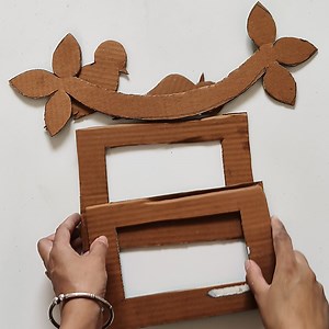17K views · 179 reactions | beautiful cardboard photo frame for room decor | My Arts & Crafts | Facebook