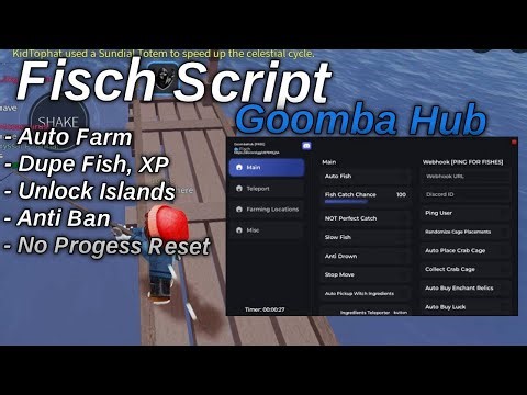 [🎣] Fisch Script Pastebin GUI | Auto Farm Dupe Fish XP Megalodon Log Auto Sell