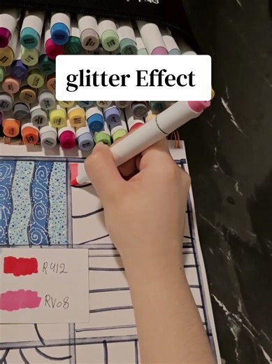 glitter Effect alcohol markers tutorial Painting ideas #art #painting #paint #cute #viral