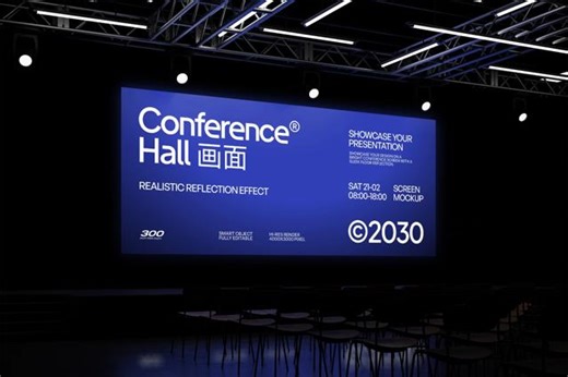 Conference Hall Screen Mockup