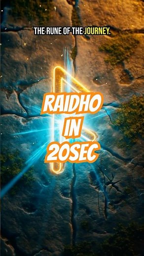 THE RHAIDO RUNE IN 20 SECONDS #Raidho #Runes #Norse #Journey