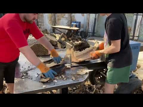 Ultimate Log Splitting Setup — Maximum Efficiency 💪