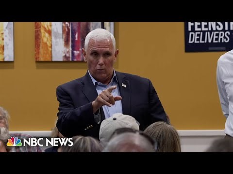 Voter in Iowa questions Mike Pence about his actions on Jan. 6