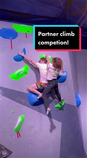 The first ever partner climb competition with @Molly Thompson-Smith 👯‍♀️ #climbtok #bouldering #fyp