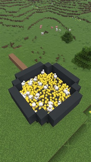 Making Popcorn Chicken in Minecraft #minecraft #food #shorts