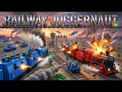 LEGO Iron Rail - BLUE Army Storms RED Train Base - Epic Railway Battle 🚂💥