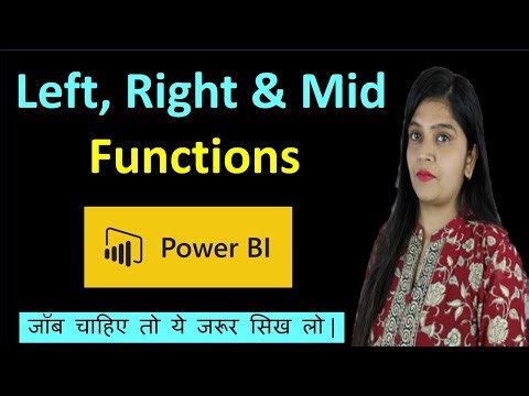 Left, Right and Mid Functions in Power BI | Power Query | Power BI tutorial for beginners