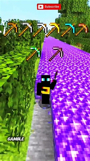 Which Pickaxe Breaks the Most Blocks?” 😱. #minecraft #shorts