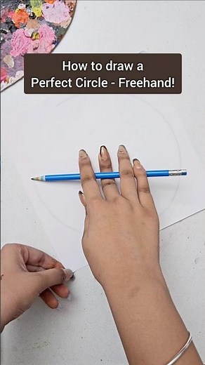 How to Draw Circle without Compass 😱✨️ #shorts #art