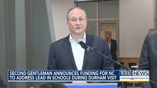 Second gentleman annouces funding for NC to address lead in schools during Durham visit