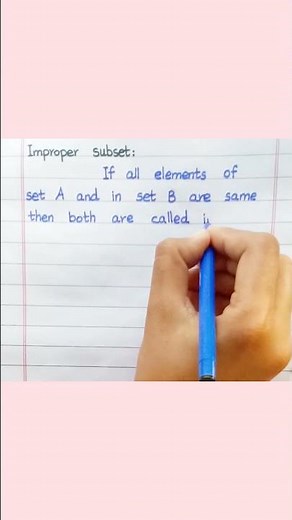 Define Improper Subset #shorts