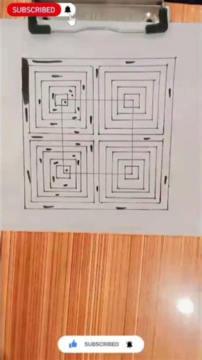 Easy 3D Square Pattern Trick Anyone Can Do! 📐✨