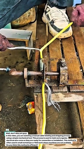 Manual Cable Twisting Tool | Simple Electrical Wire Processing.
