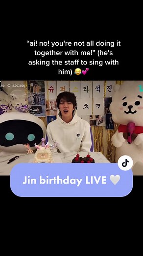 Jin Birthday Live Celebration with Staff Singing | Funny Moments