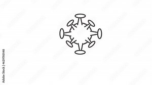 Viruses spread. Illustration animation for the use of medical and health presentations.