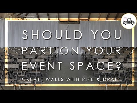 CREATE CEREMONY + RECEPTION PARTITION WITH WALL DRAPING | ACTUAL EVENT