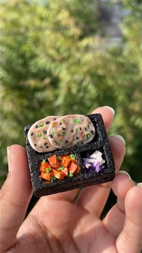 Miniature food fridge magnet #diy #craft #art