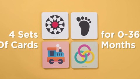 beiens High Contrast Baby Flashcards, Black White Color Newborn Brain Development Toys, Visual Stimulation Learning Activity Cards, Educational Infants Gift (Black & White(for 0-3 Months))