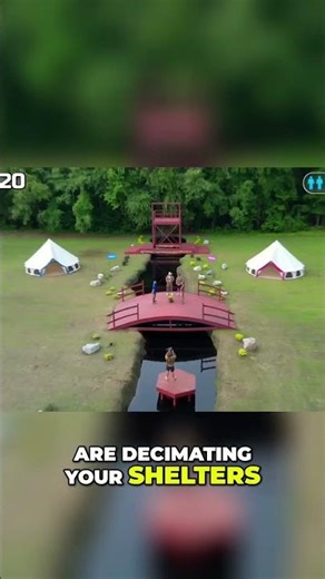 Giant Tent Challenge: Survive the Hurricane Season! #shorts