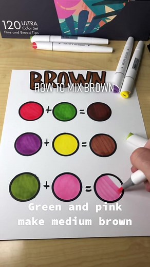 How to Mix Brown with Markers