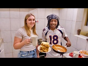 White Woman and African Husband Cooking Breakfast - Love In The Kitchen