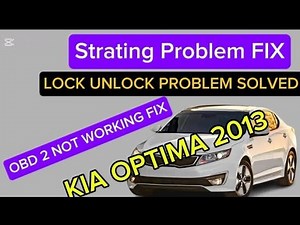 Kia Optima 2013 Key Fob Fix | Lock Unlock Not Working Solution | OBD2 Error #cardiy #usa