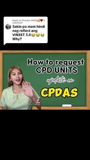 Replying to @Teacher HEIDI🥰♥️ How to request CPD UNITS update on CPDAS. #cpdunits #howtocheckourcpdunits #15cpdunits #howtorenewprcwithoutcpdunits2024 #howtocheckcpeproviderinprconline #howtorenewprclicensewithcpdunits #prcrenewalmocpdunit2024 #prclicenserenewal2024withoutcpd #howtouploadcpdunitsinprc