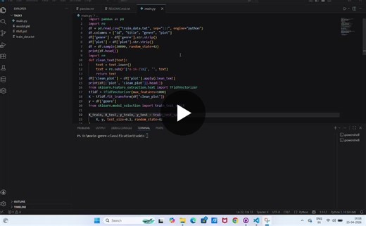 #machinelearning #nlp #python #streamlit #datascience #internship #codsoft | Rishitha Patta
