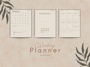 Minimal Weekly Study Planner, Hyperlinked Digital PDF (digital Download) - Etsy