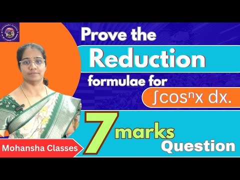 ∫cosⁿx dx?.Reduction formula..Prove the reduction formula for ∫cosⁿx dx?