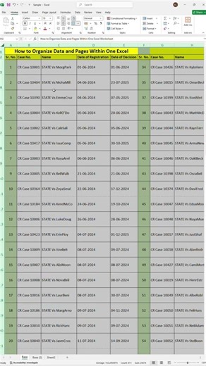 #spreadsheets how to organise data and pages within one #Excel worksheet