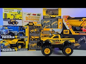 Ultimate Construction Truck Toys Unboxing and Review! Tonka and CAT