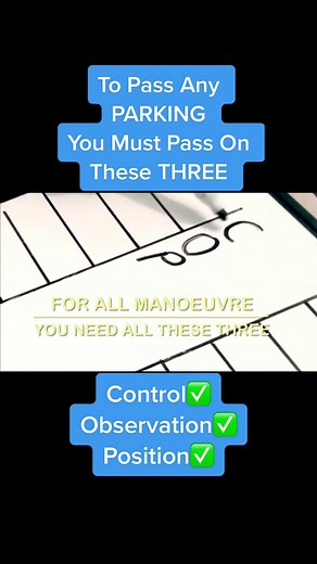 To #pass #drivingtest on any #parking or #manouvers you must pass on #control #observation and #position #cop #drivingtv