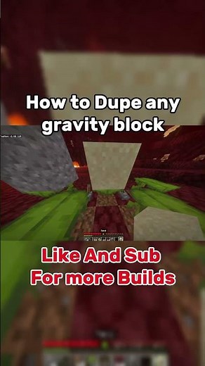 How to dupe sand, gravel, and dragon eggs! #shorts #minecraft