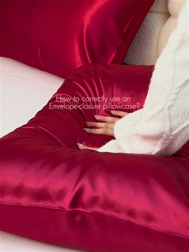 The correct method for using an envelope pillowcase.#tiktokshop #pillowcases #silkysatinpillowcases #ntbay #fyp