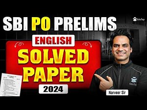 SBI PO 2024 Prelims English Previous Year Question Paper Solved