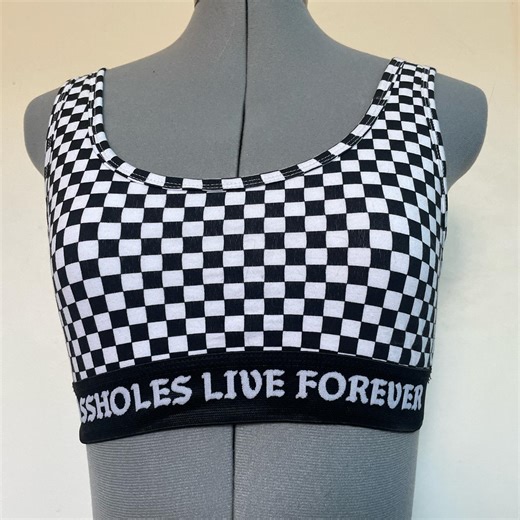 Assholes live forever sports bra. Size Large Worn... | Depop