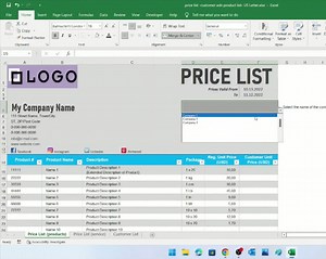 Advanced Price List Template: Excel & Google Sheets (PDF) - Etsy