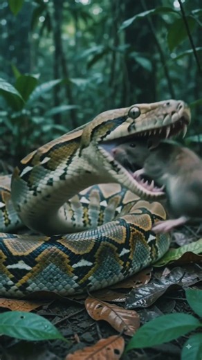 "30 Feet of Silent Terror: The Snake That Hunts Without Poison! 🐍😱"