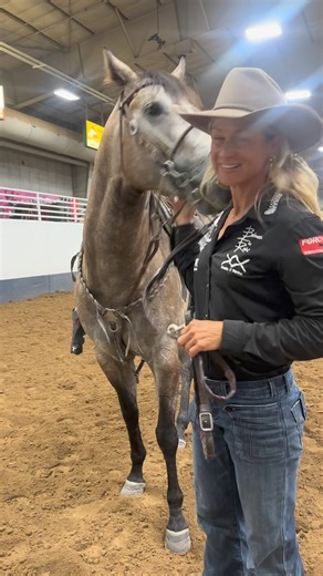 Jolene Montgomery & MCM Tres A Legacy run a 15.855 to take the lead in Round 2 of the Futurity 👏🏼 | Ruby Buckle