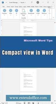 Make compact view in Word #word #wordtips #document #compact