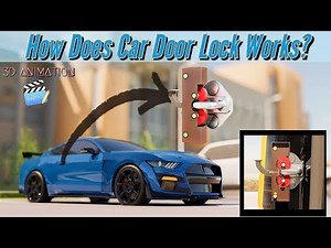 How Car Door Lock Works? A Very Simple Explanation. (3D Animation) (With Subtitles)