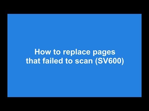 How to replace pages that failed to scan
